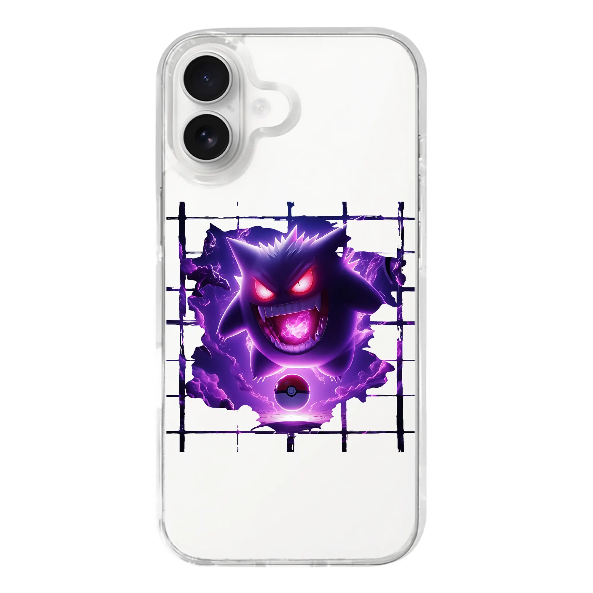 ポケモン グッズ,ゲンガー - iPhone 17シリーズ 透明スマホケース – 薄型・耐衝撃・精密フィット保護カバー